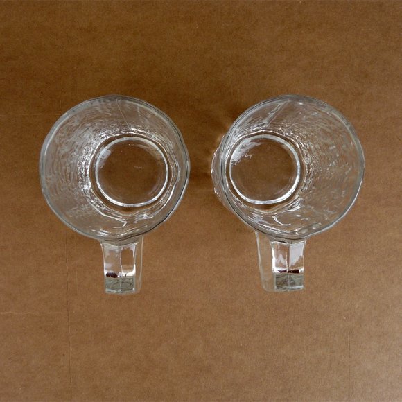 MCM Brutalist Studio Nova Frostfire glass mugs by Hoya, 2 pcs, made in Japan - Picture 7 of 10